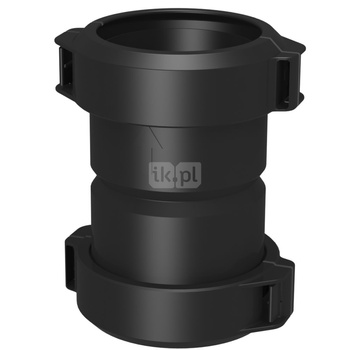 Złączka Concept By JEREMIAS (pp-flex) ZW x ZW 80 x 80 mm do rury spalinowej, kolor czarny